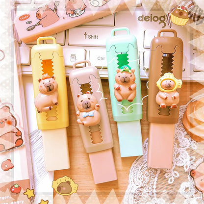 Kawaii Stationery Aesthetic stationery Office supplies school items Gift for kids Eraser  Cute Capybara  Eraser funny Rubber