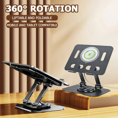 360° Rotatable Tablet Stand Adjustable Foldable Desktop Stand Holder Compatible For 4.7-10 Inch Ipad Pro/Air/Min Tablet Phone