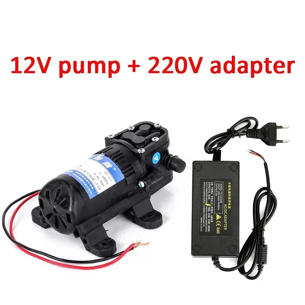 1PCS DP-521 Durable 12V 110V 220V 70PSI 3.5L/min Agricultural Electric Water Pump Micro High Pressure Diaphragm Spray Car Wash