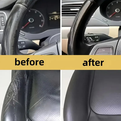 Steering Wheel & Dashboard Restoration Wax - Black Plastic Parts ABS Resin Coating Paste for Aging, Whitening & Cracking Repair