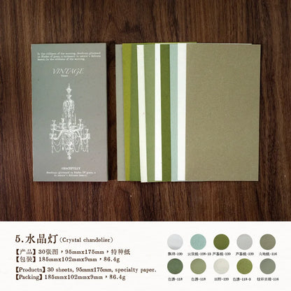 30pcs/lot Memo Pads Material Paper The Barren Dream Junk Journal diary Scrapbooking Cards Background Decoration Paper