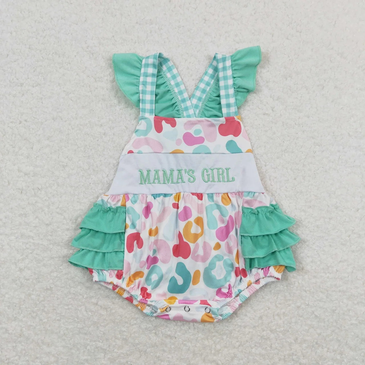 Wholesale Baby Girl Newborn Birthday Balloons Romper Bubble Embroidery Pink Plaid Bows Jumpsuit Kids Toddler Summer Clothes
