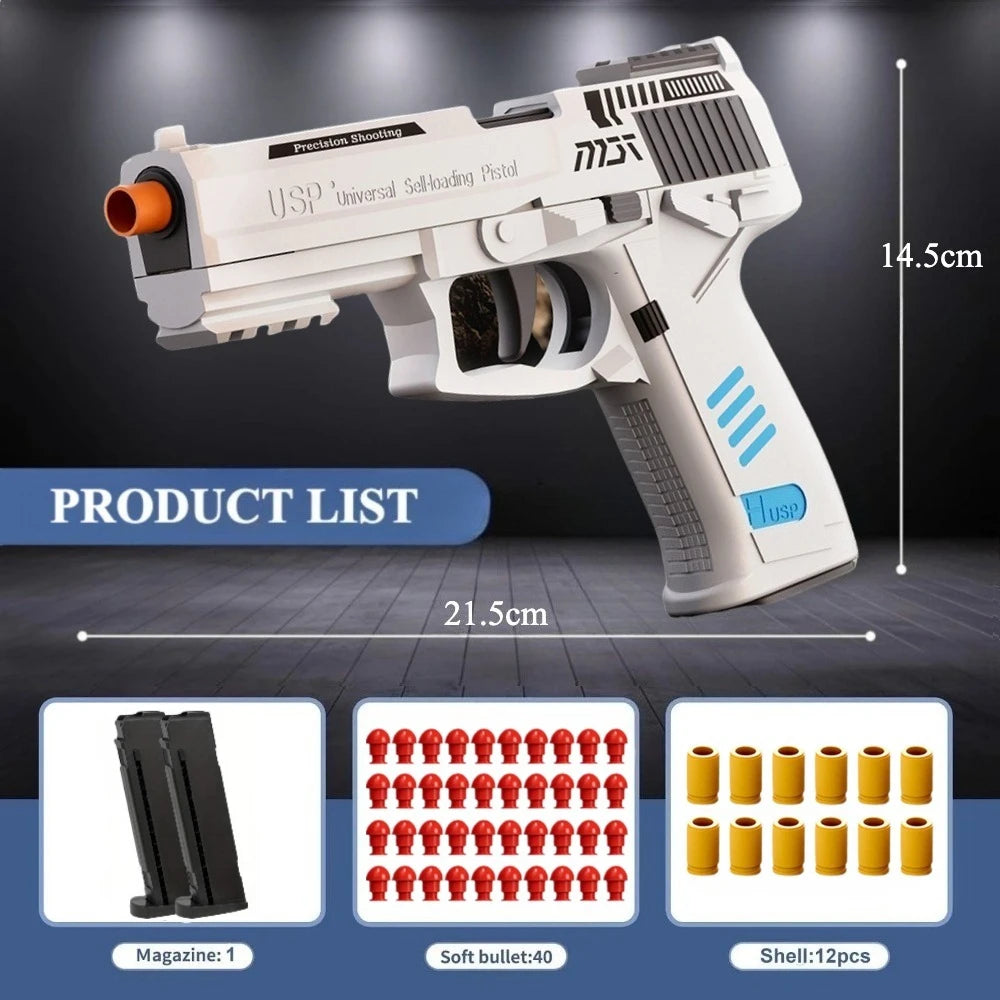 SIG17 Throwing Shell Soft Bullet Toy Gun with Blowback Outdoor Sports CS Game Pistol Launcher Model Birthday Gift