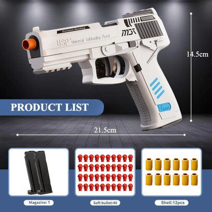 SIG17 Throwing Shell Soft Bullet Toy Gun with Blowback Outdoor Sports CS Game Pistol Launcher Model Birthday Gift