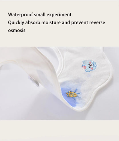 Cute Embroidery Cotton Baby Bibs Autumn New Infant Bib Newborn Burp Cloths for Kids Boy Girl Spring Soft Feeding Saliva Towel
