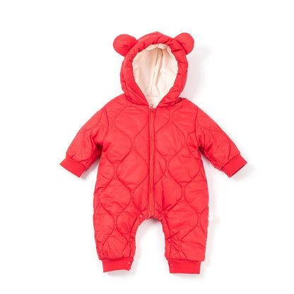Newborn Baby Romper Winter Thicken Cotton Jumpsuit Infant Onesie Fleece Lining Hooded Rompers for Boy Girl Clothes Kids Outfit