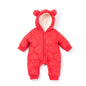 Newborn Baby Romper Winter Thicken Cotton Jumpsuit Infant Onesie Fleece Lining Hooded Rompers for Boy Girl Clothes Kids Outfit