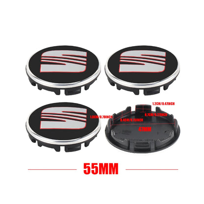 4Pcs 55/56/63mm Car Wheel Tire Center Emblem Cover Hub Caps Sticker for seat cupra Ateca Leon 6f 6j FR Mk2 Mk3 5f 1p lbiza Exeo