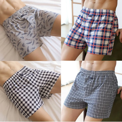 1/2/3/4PCS Plus Size M-XXXL Cotton Aro Pants Men's Underwear Flat Pants Skin Friendly Comfortable Loose Home Large Waistband