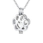 Pet Cremation Jewelry for Dog/Cat Ashes Stainless Steel Paw Print Pendant Necklace Pet Memorial Necklace with Mini Urn Cat/Dog