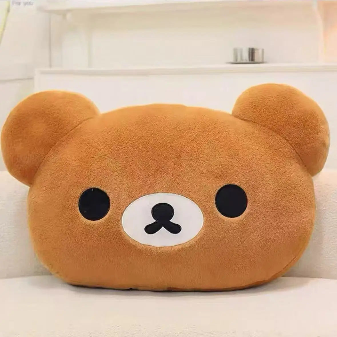 Cute Rilakkuma Plush Warm Hand Pillow Cartoon Bear Peluche Stuffed Toy Soft Cushion Birthday Gift