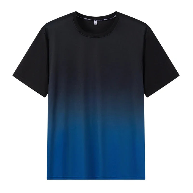 1pc/2pcs Summer Men's Quick Dry T-shirt Shorts Plus Size Short-sleeve Tee Sport Set Casual Shirt Elastic Waist Pant Male Clothes