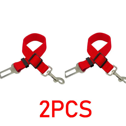 New Dog Car Belt Cat Car Seat Belt Pet Seat Vehicle Dog Harness Lead Clip Safety Lever Traction Dog Collars GXQ05