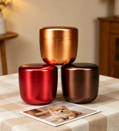 Hot Sale L8 Ashes Aluminum Alloy Capsule Mini Keepsake Iron Urn Funeral Casket Pet Urn Human pet memorials and gifts