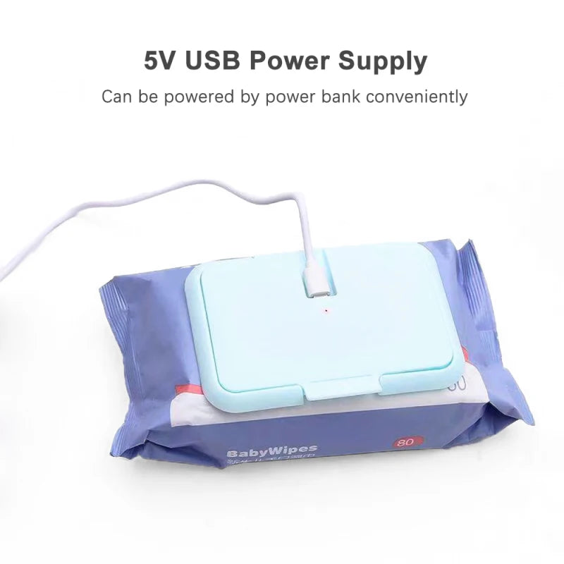 Baby Wipe Warmer Portable Baby Wet Wipes Warmer Heater USB Powered Perfect for Traveling Baby Wipe Warmer 5V USB power supply