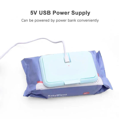 Baby Wipe Warmer Portable Baby Wet Wipes Warmer Heater USB Powered Perfect for Traveling Baby Wipe Warmer 5V USB power supply