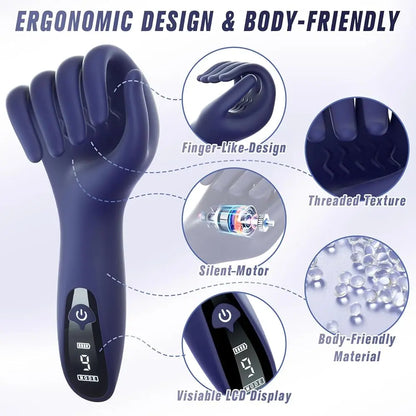 Glans Trainer for Men Powerful Vibrating Penis G Spot Masturbator Soft Fingertip Prolong Endurance Massage Vibrator Erotic Toys