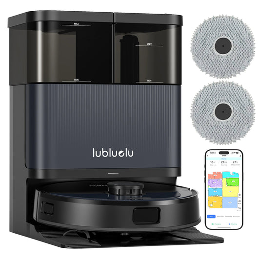 Lubluelu S1000 Robot Vacuum Mop with Self-Cleaning Station 11000Pa 75℃ Hot Water Wash Auto-Dry Carpet Boost Cleaning for Home