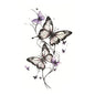 Waterproof Temporary Tattoo Sticker  Butterfly Flower Line Pattern Body Art Arm Fake Tattoos Sleeve For Women Men Hands Shoulder
