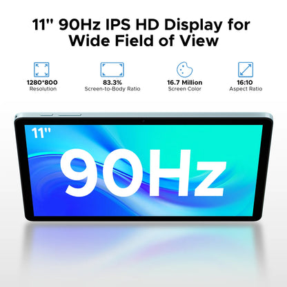 DOOGEE Tab A9 Pro+ Tablet PC Android 15 Dual Speakers 11'' Screen 30GB RAM (6GB+24G) 128GB 8580mAh Battery Widevine L1 Smart Pad