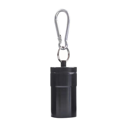 1Pcs Windproof Cigarettes Ashtray with Keychain Ash Tray Outdoor Portable Pocket Ashtray with Lid Aluminum Storage Tube Holder