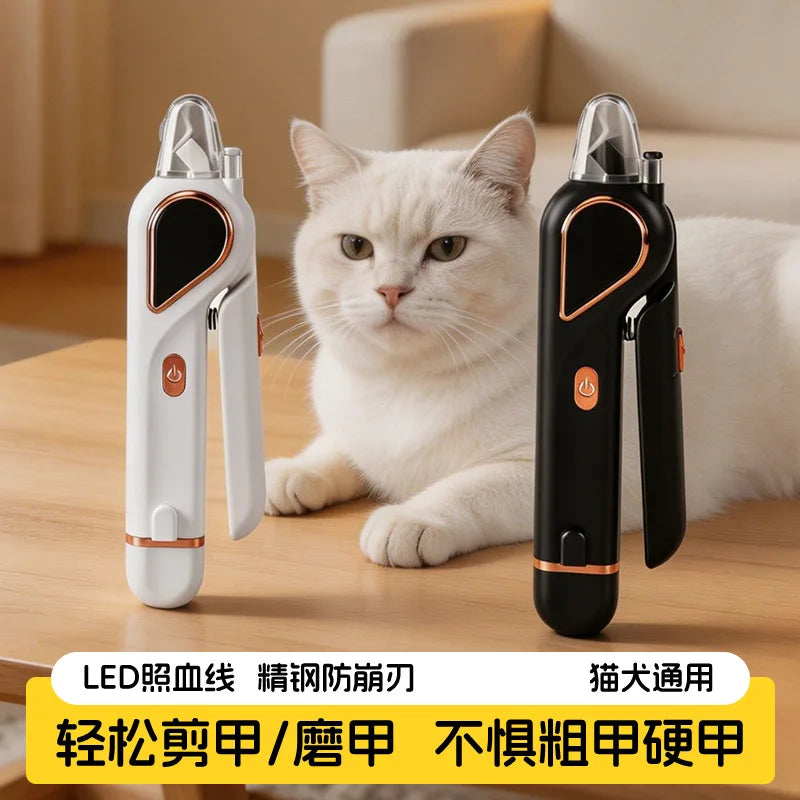Electric Pet Nail Grinder Low Noise Rechargeable Pet Nail Trimmer Painless Paws Grooming Smoother Nail File Clipper