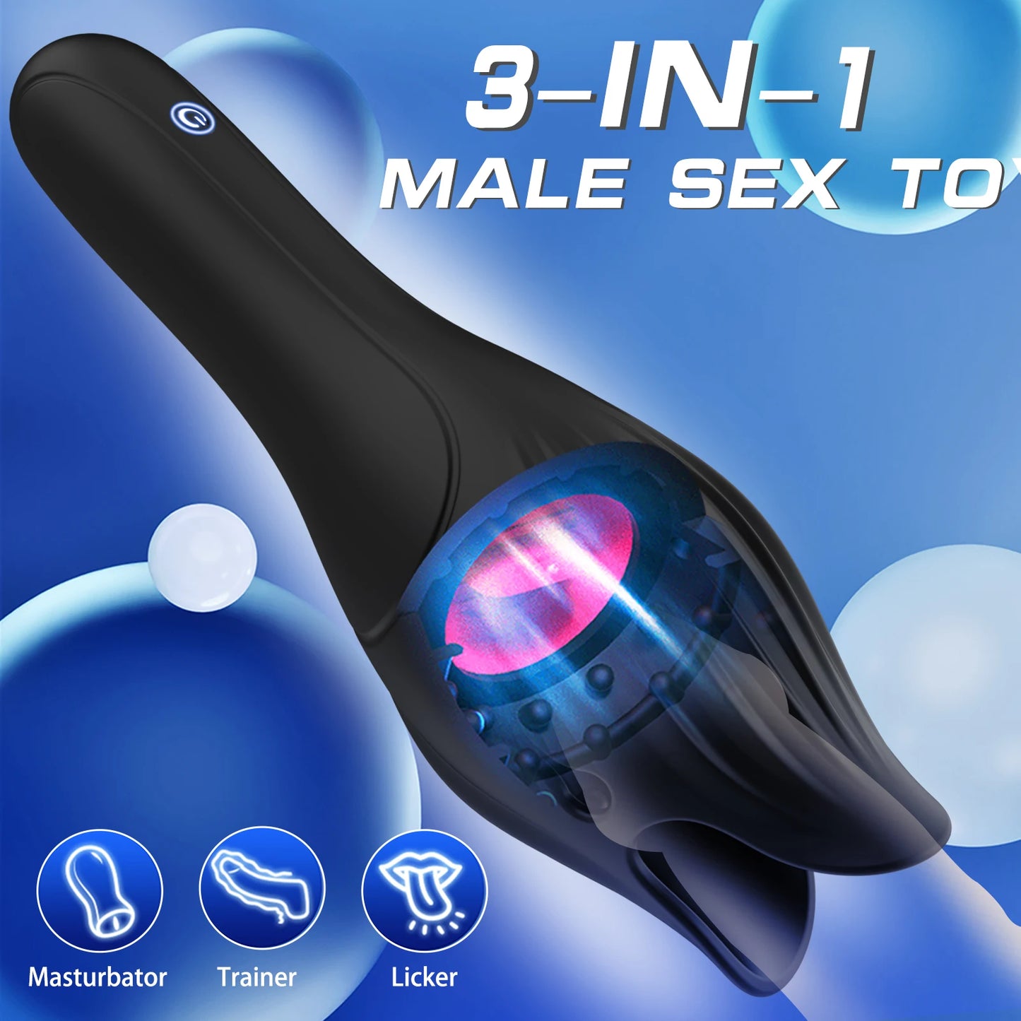 Glans Trainer for Men Powerful Vibrating Penis G Spot Masturbator Soft Fingertip Prolong Endurance Massage Vibrator Erotic Toys