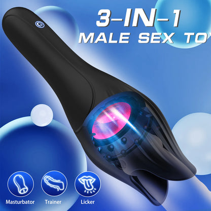 Glans Trainer for Men Powerful Vibrating Penis G Spot Masturbator Soft Fingertip Prolong Endurance Massage Vibrator Erotic Toys
