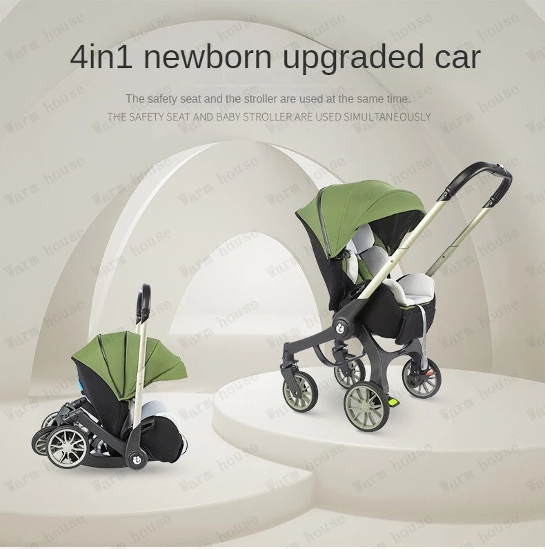 New baby stroller 4in1 Multifunctional newborn baby carriage 3in1 stroller Foldable Basket type seat