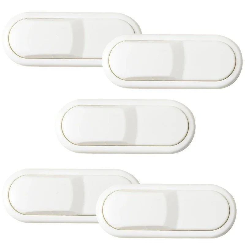3/5/10Pcs Children's Drawer Safety Latch Cabinet Door Protection Baby Anti Pinch Hand Invisible Lock Opposite Door Wardrobe Lock