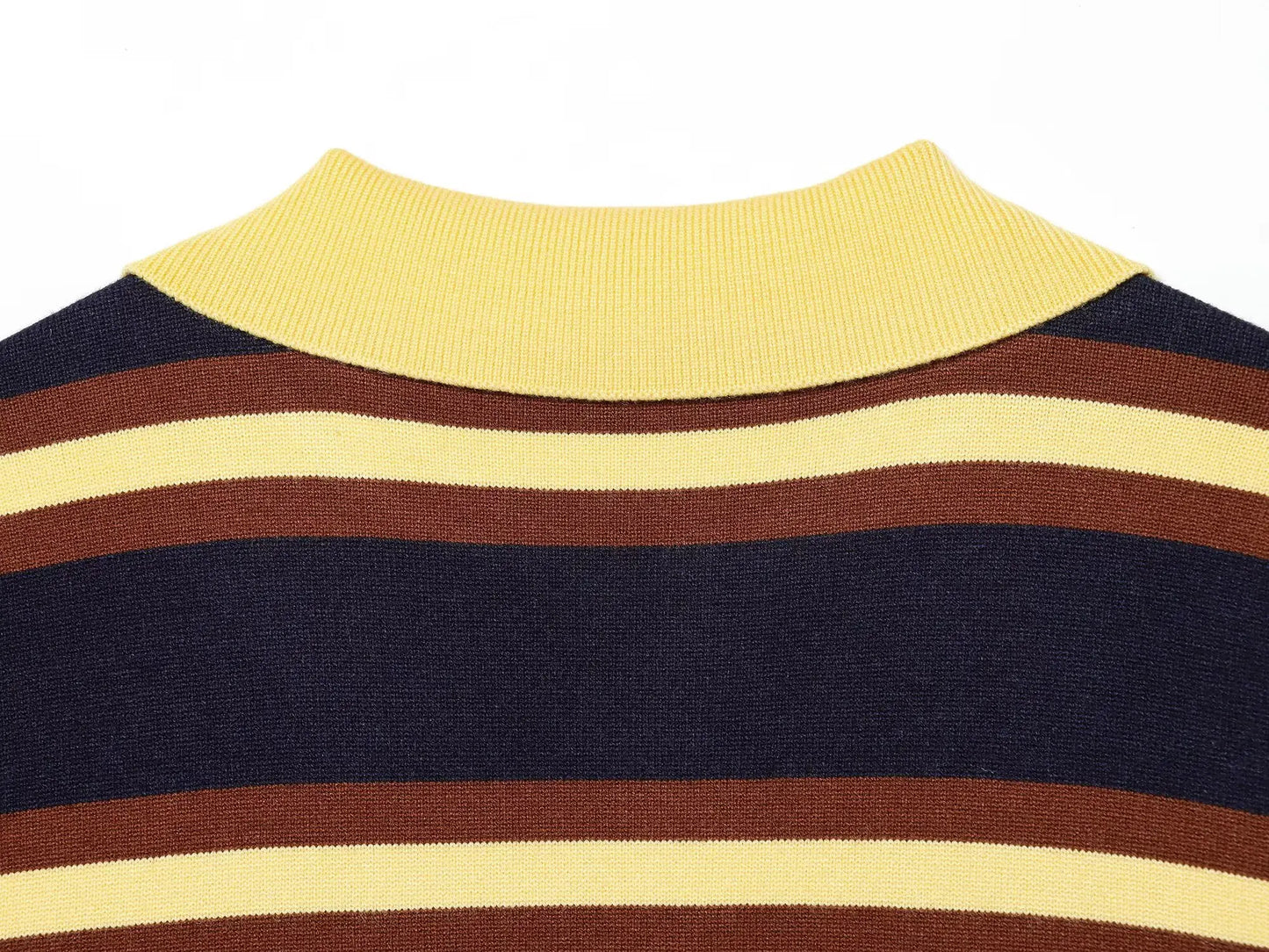 Sweater knitted Pullover Women's Spring 2026 New Fashion Striped Loose Polo neck Warm Women Sweater Chic Youth Holiday Pullover