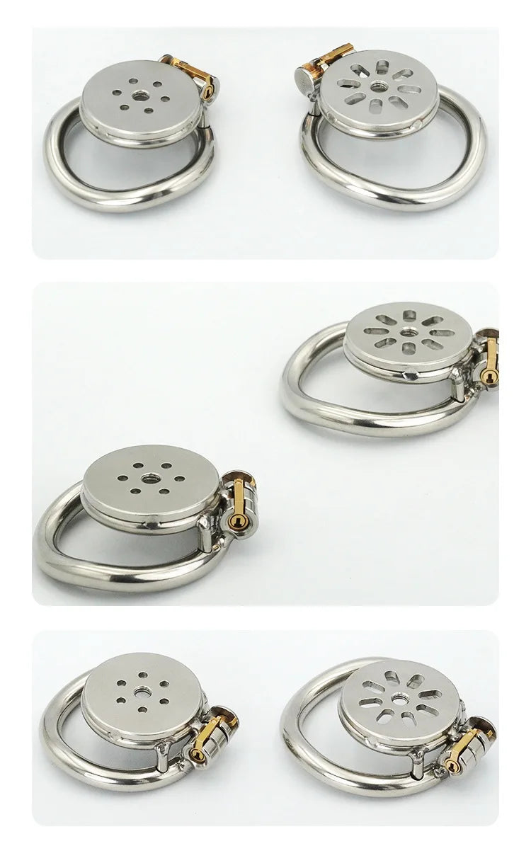 Stainless Steel Male Chastity Device Flat Plate Metal Chastity Lock for Adult Men SM Products Erotic Urethral Lock Sex