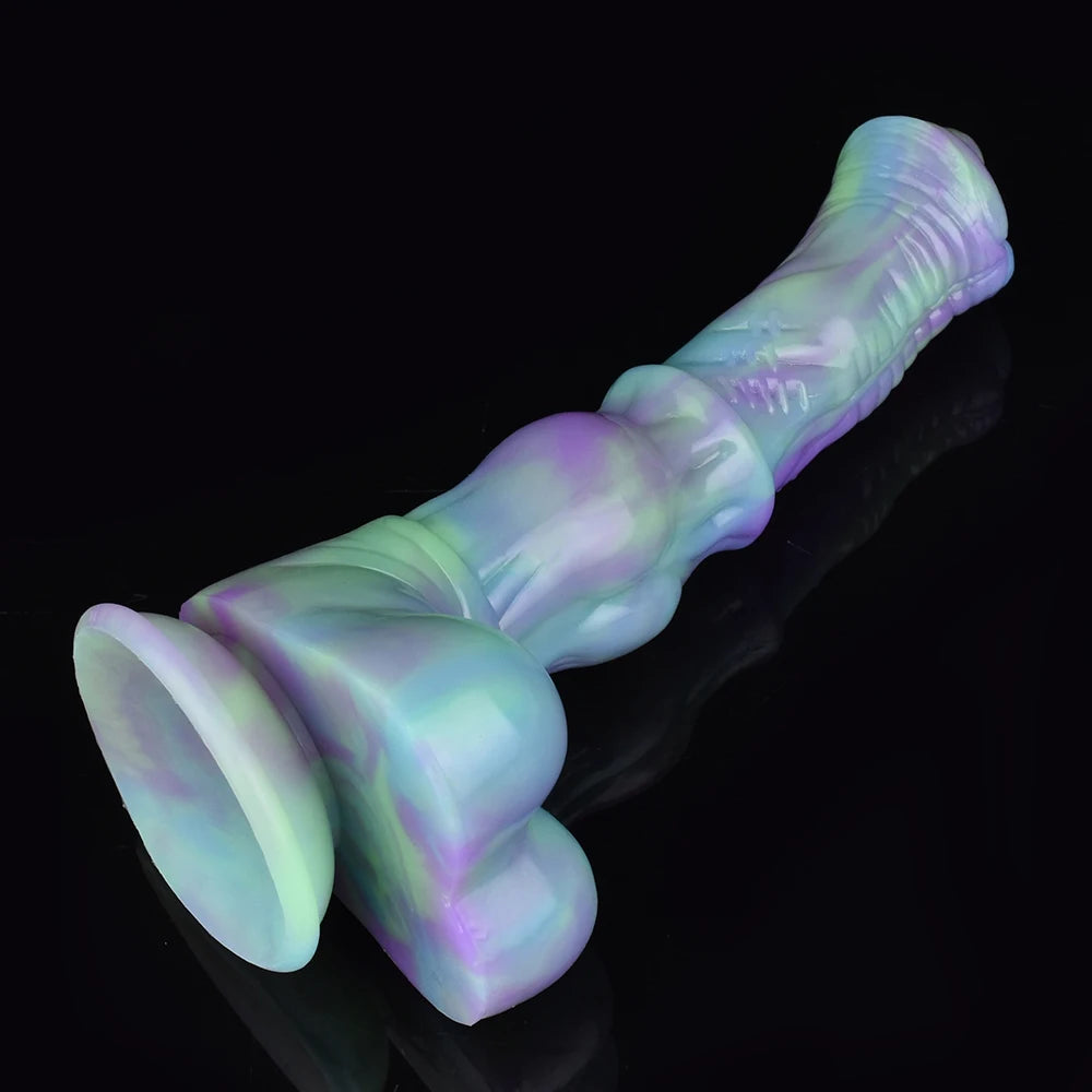 YOCY Long Horse Dildo Silicone Female Masturbator Knot Animal Anal Plug Butt Prostate Massager Stimulator Sex Toys For Couple