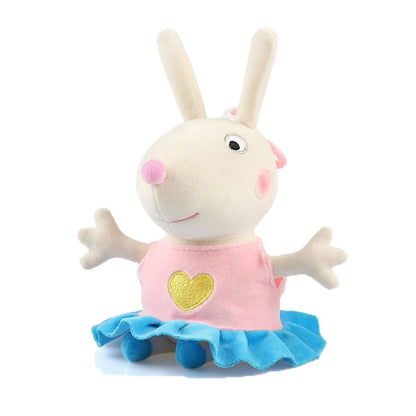 16-19CM Genuine Peppa Pig Bundle pocket 8 Friends Daddy Mammy Peppa George Plush Bahs Stuffed Dolls Pajamas Peppa Kids Gift