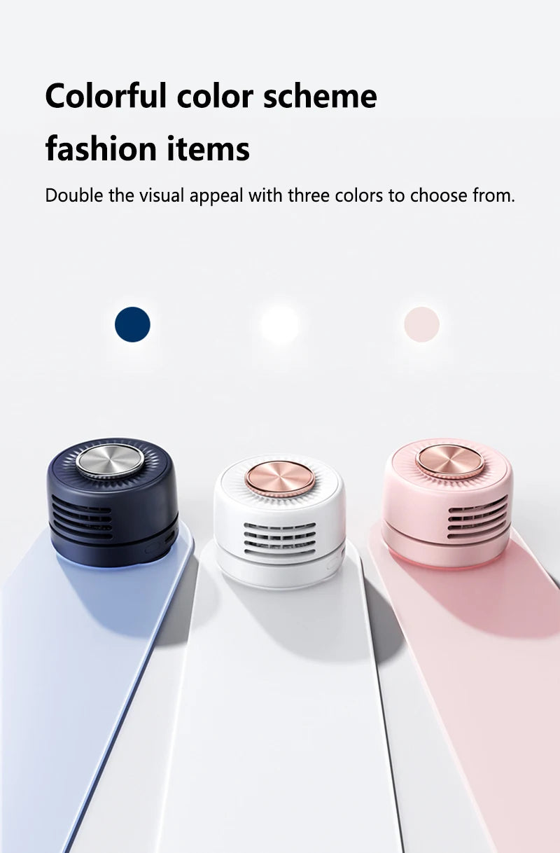 Lenovo Portable Bladeless Clip Fan 360° Rechargeable Mini USB Desk Fan Small Cooling Fan for Outdoor Travel Office