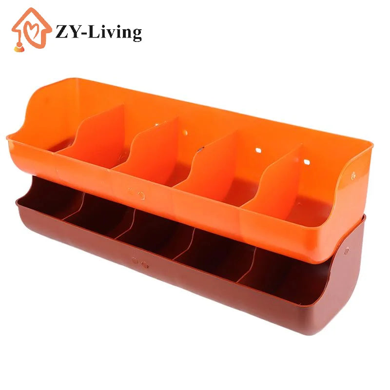 5 Slots Piglet Fodder Slot Farm Animal Supplies Livestock Fodder Dish Feeding Bowl For Cattle Pigeon Dog Goat Piglet Feeder