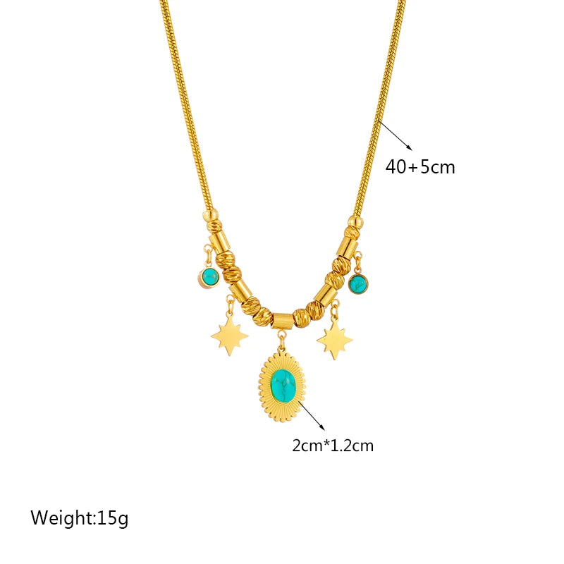 XIYANIKE 316L Stainless Steel Necklace for Women Gold Color New Trends Exquisite Chic Charming Birthday Fashion Jewelry Collier