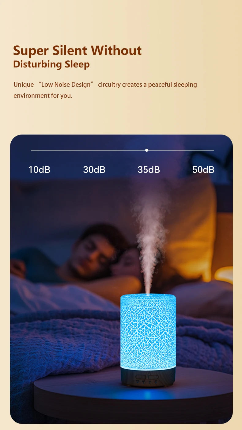 Essential Oil Aroma Diffuser Fragrance Cool Mist Difusor USB Powered Ultrasonic Air Humidifier with 7 Color LED Lights