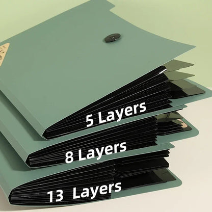 5 Layers A4 File Folder Storage Bag Test Paper Desktop Tool School Stationery Office Supplies