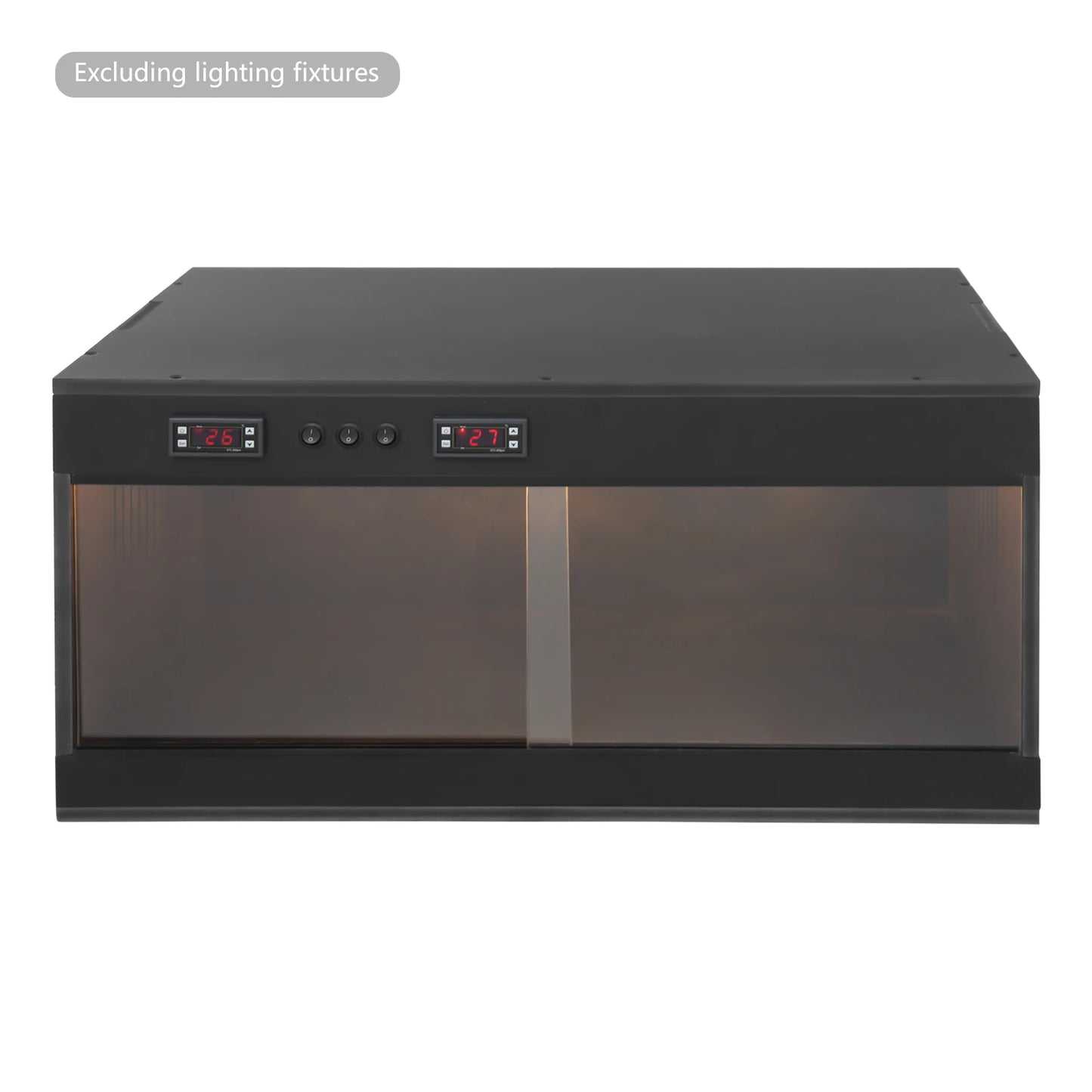 Reptile Lounge Habitat with Glass Sliding Door and Intelligent Thermostat, Reptile Breeding Box, PVC Reptile Pet Feeding Box