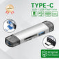 6-in-1 USB 3.0 & Type-C Card Reader OTG – Multi-function SD/TF/Micro SD Card Adapter with USB 3.0 Port, High Speed Data Transfer