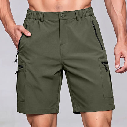 Men's Cargo Shorts; Summer Waterproof Breathable Comfortable; Multi-Pocket; Outdoor Casual Sports Beach Pants; Elastic Waistband