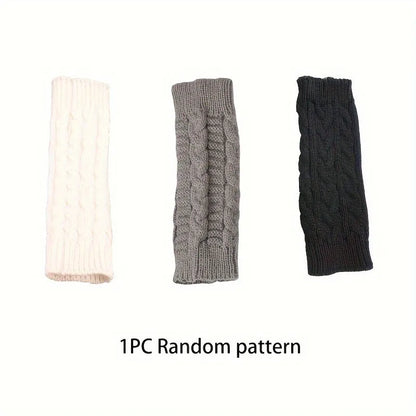 Comfortable Winter Gloves for Women - White Semi-Finger Gloves with Elastic No-Finger Design for Warmth, Stretchy and Comfortable