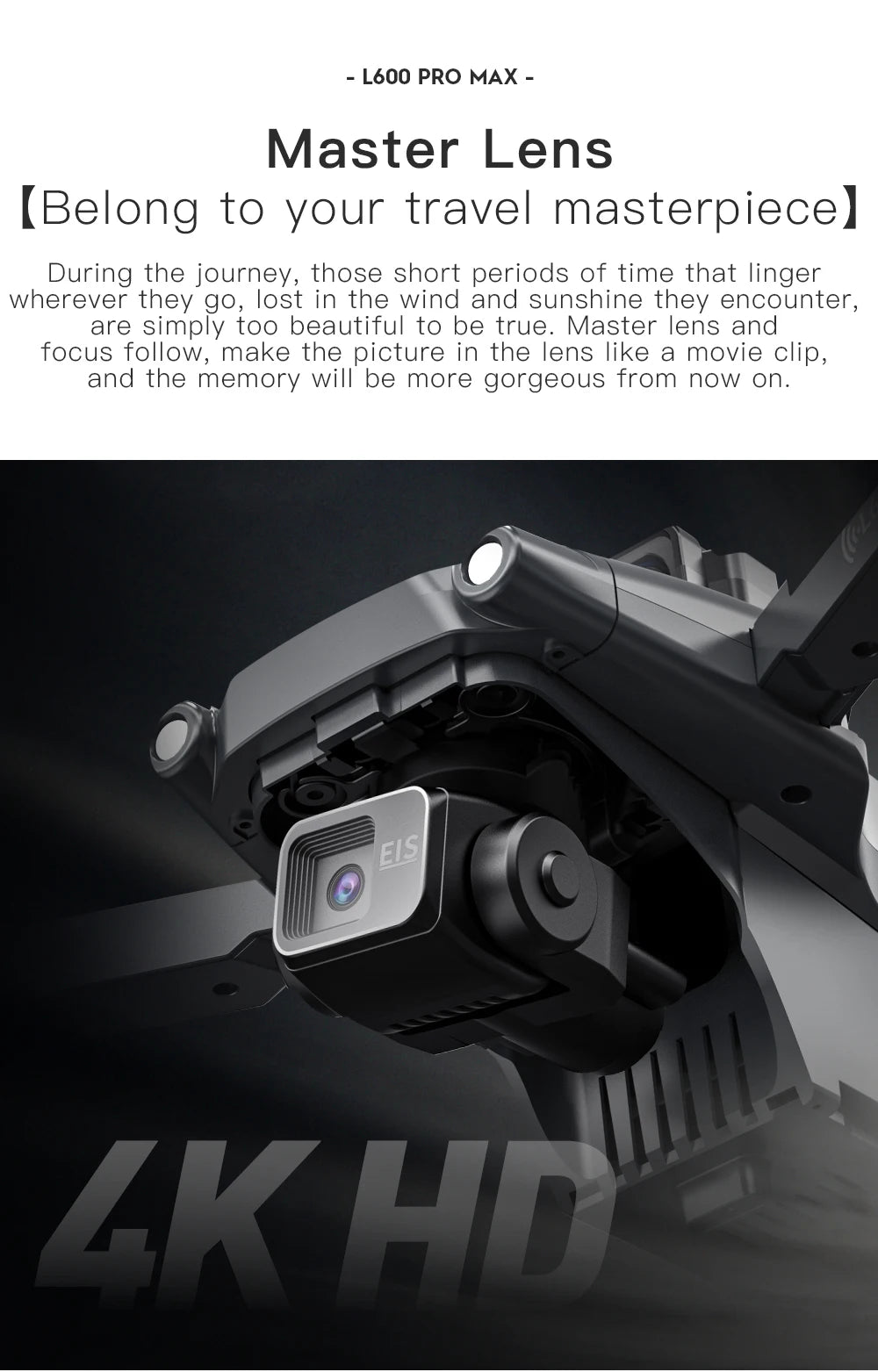 L600 PRO / L600 PRO MAX Drone 4K Professional HD Dual Cameras 3-axis Gimbal 5G WIFI Brushless Obstacle Avoidance Security Drone