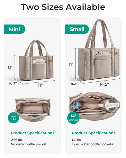 BAGSMART Small Tote Bag for Women Lightweight Crossbody Bag with Zipper Mini Shoulder Bag for Travel Work College