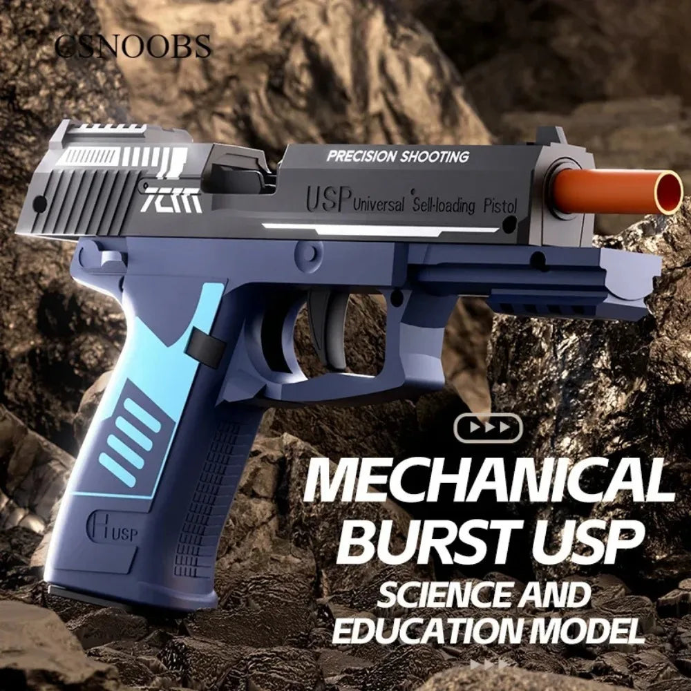 SIG17 Throwing Shell Soft Bullet Toy Gun with Blowback Outdoor Sports CS Game Pistol Launcher Model Birthday Gift