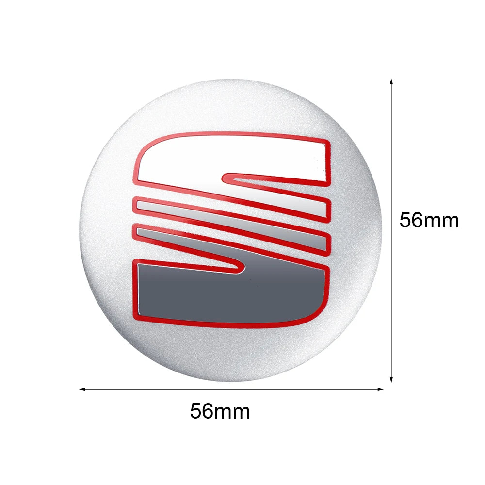 4Pcs 55/56/63mm Car Wheel Tire Center Emblem Cover Hub Caps Sticker for seat cupra Ateca Leon 6f 6j FR Mk2 Mk3 5f 1p lbiza Exeo