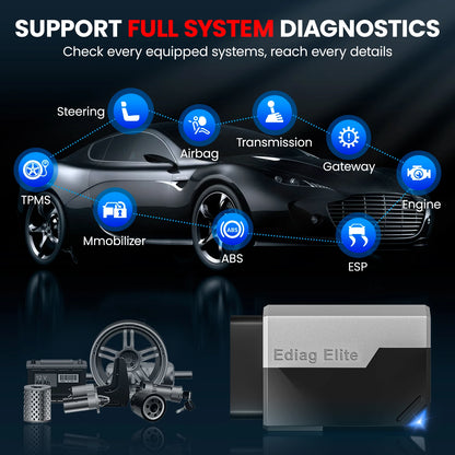 KINGBOLEN Ediag Elite All system 10+ Reset OBD2 Scanner FCA CAN FD Bidirectional Diagnostic tool Lifetime free update PK AIOBD