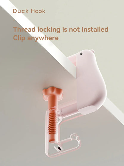 Portable Office Supplies Thinking Duck  Hook Hanging Decor Table Interesting Wallet Bag Hook Wall Hanger Bracket Handbag Non Pun