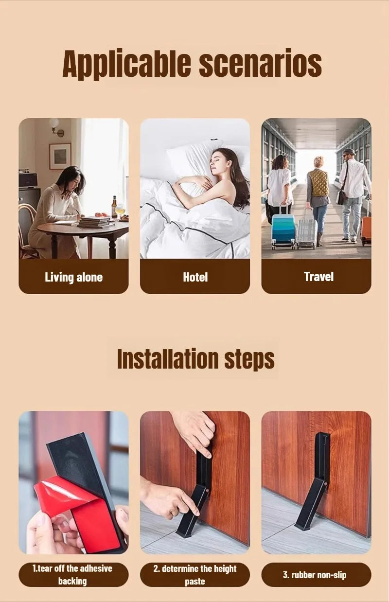 Stainless steel foot-mounted door arrester automatic door arrester safety windproof anti-slip card magnetic suction door clip